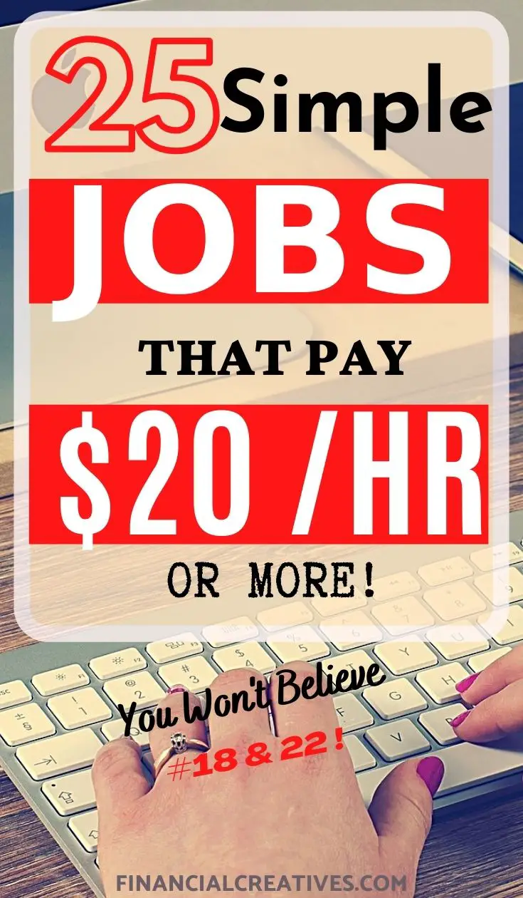 what jobs pay 20 an hour without degree