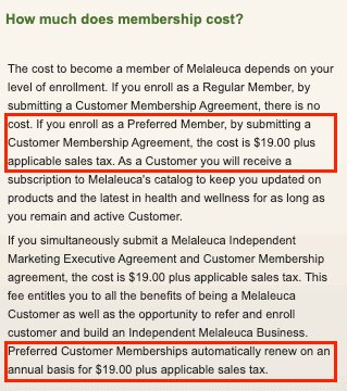 cost to join melalueca