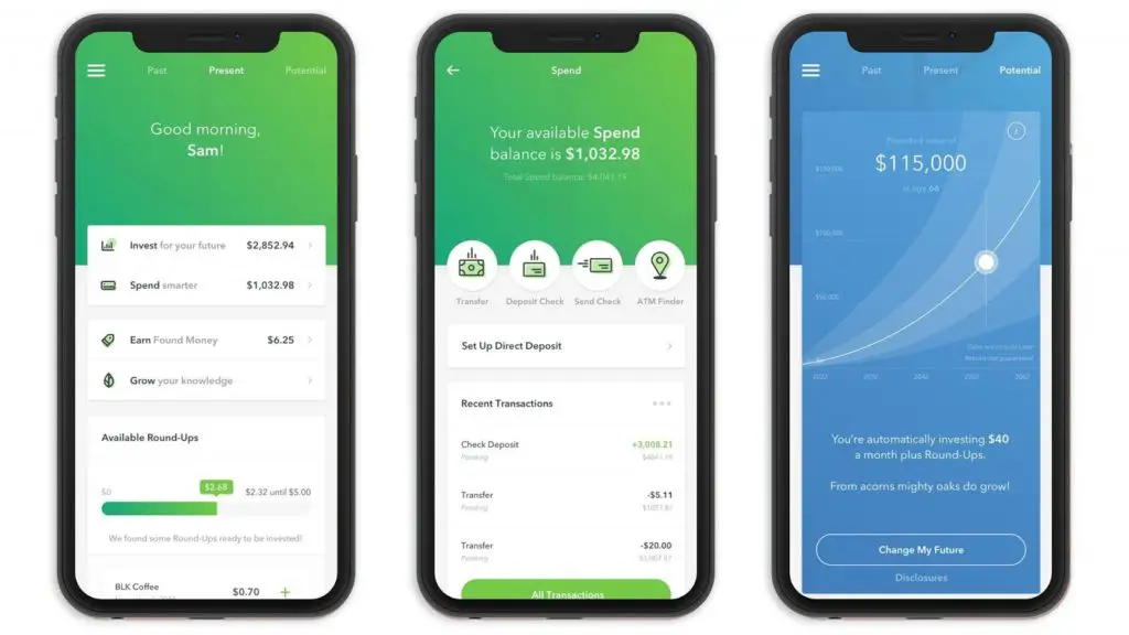 withdraw money from acorns